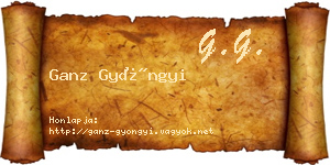 Ganz Gyöngyi névjegykártya